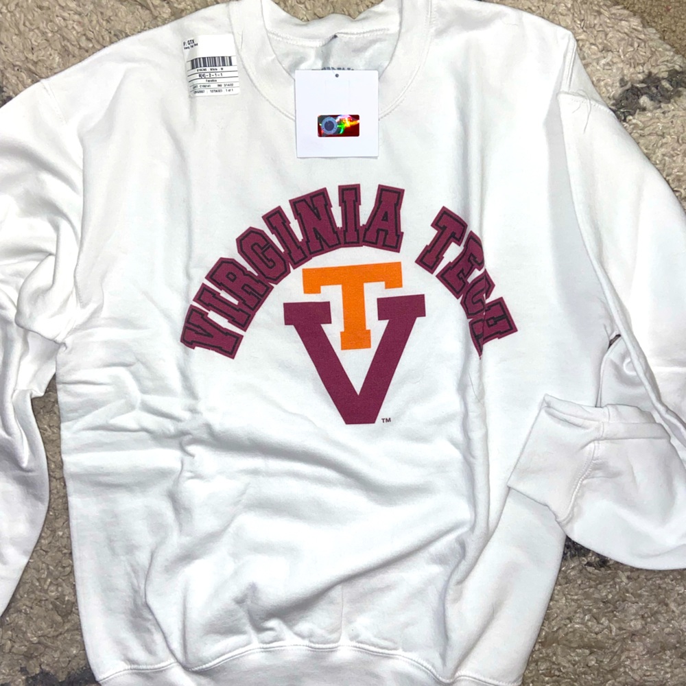 Virginia Tech white Sweatshirt - Vintage logo